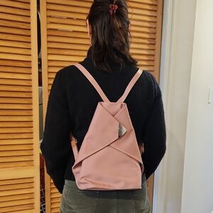 French vinyl pink Backpack